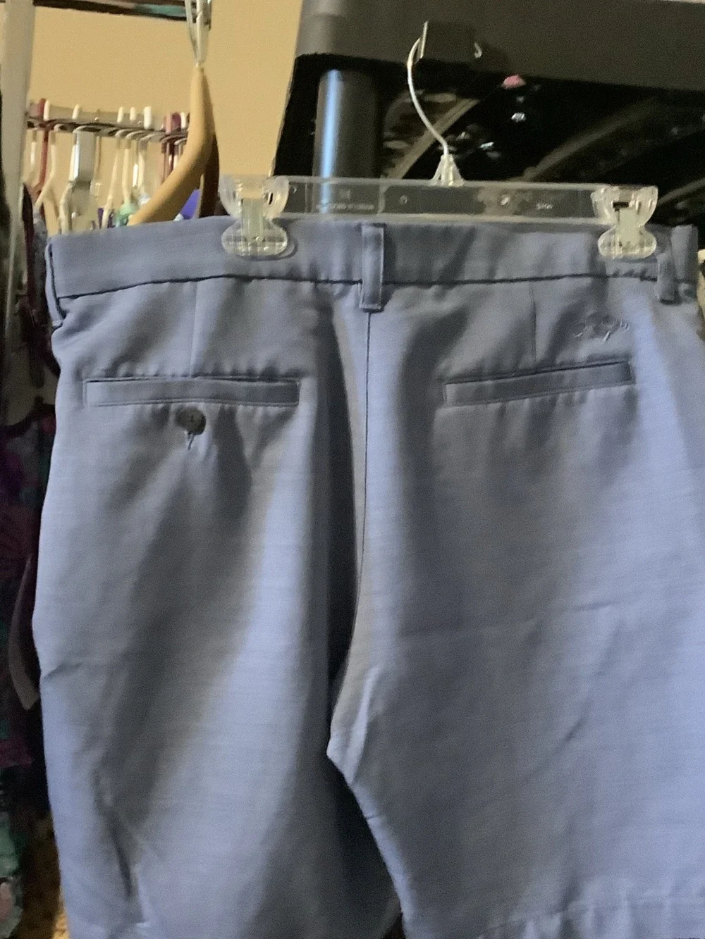 Callaway Light Blue Flat Front Men's Shorts, dri fit